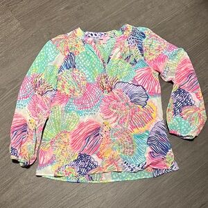 Lilly Pulitzer Multicolor Floral Blouse